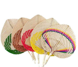 Éventail en bambou tissé Faveur de mariage Éventail à main Matériau naturel Éventail d'été Fournisseur - Product Image 1