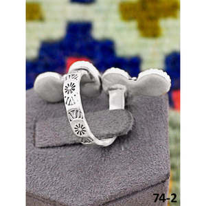 Bague ajustable artisanale Southwest Palomino avec incrustation sertie de pierres Golden Hills, cadeau - Product Image 3