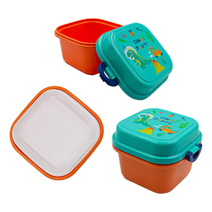 Boîte à lunch avec tasse et couvercle - Design animalier Dino Space - Couleurs assorties - Product Image 4