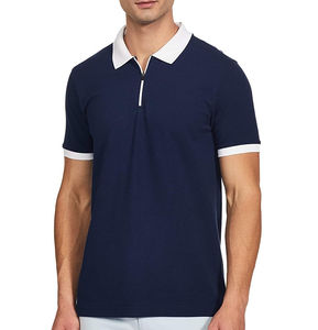 Polo informal para hombre, Camiseta ajustada de manga corta de verano, Camiseta con cuello levantado, ropa de calle, camiseta Polo para hombre, venta al por mayor, OEM - Product Image 6