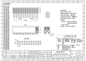 Fournisseur vietnamien 1.27MM Double Rangée Femelle Bent Pin U End Flat Flex (FFC FPC) Connecteurs Haute Qualité U End Pin Femelle Connecteur - Product Image 2