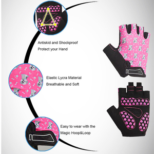 Gants de cyclisme légers à demi-doigts LEADING HAWK - Matière en maille de polyester et nylon, lavables, couleur et logo personnalisables - Product Image 4