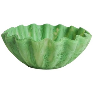 CUENCO DE RESINA PARA ENSALADA CON ESTILO Diseños para servir con resina elegante hecho a mano Plato para servir Tazón de comedor Acabado de resina brillante multicolores - Product Image 2