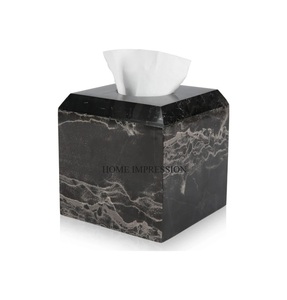 Table Top Handmade Tissue Holder Decorative Design <b>Black</b> Color Marble Top Selling Tissue Holder Indian Stylish Tissue <b>Box</b> - Product Image 1