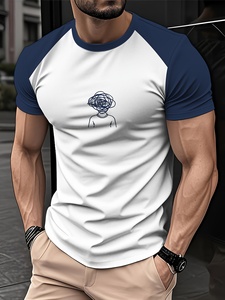 Camiseta de compresión personalizada para hombre, camiseta de manga raglán ajustada de algodón 5 Spandex para gimnasio 95 - Product Image 3