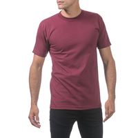 Kaos Custom Maroon Sablon Logo Kaos Pria Kerah Bulat Polos