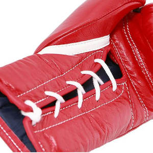 Personalized Gold Boxing <b>Gloves</b> PU and Cowhide Leather <b>Laced</b> Wrist Feature for Training Custom Martial Arts Gear - Product Image 3