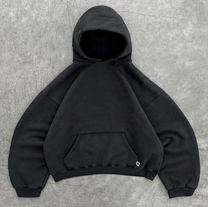 Sweat à capuche ample pour hommes, sweat ample à la mode, sweat à capuche baggy surdimensionné sans ficelle, streetwear, sweat à capuche à épaules tombantes - Product Image 2