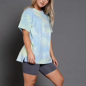 Camiseta de Verano 2025 de Alta Calidad para Mujer, Talla Grande, con Logotipo Personalizado, Impresión Digital, Informal, Tejida, 100% Algodón, Antiarrugas, Secado Rápido - Product Image 2