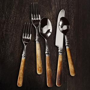 Nouveauté, service de couverts en métal argenté avec poignée en os antique pour la maison et le mariage, ensembles de couverts de table - Product Image 3