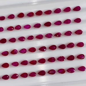 Tự nhiên không nước nóng & không được điều trị <span class=keywords><strong>Ruby</strong></span> Pear cắt đá quý AAA chất lượng AAA ánh rất đẹp đối với trang sức làm ở giá rẻ - Product Image 1