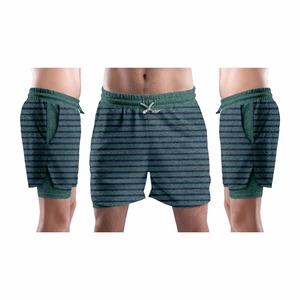 กางเกงขาสั้นออกกำลังกายผู้ชายสไตล์ไฮสตรีทดีไซน์ใหม่สีพื้น - Product Image 3