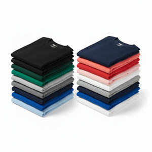 T-shirt Uni à Manches Courtes pour Homme Imprimé sur Mesure à Col Rond 60% Coton 40% Polyester Anti-Odeur Traitement Adoucissant au Silicone Jersey 180 GSM - Product Image 1