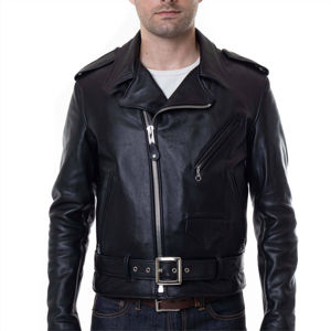 Chaqueta de cuero para moto de carreras Vintage para hombre, chaqueta de moto a prueba de viento acolchada de carreras auténtica en talla grande - Product Image 1