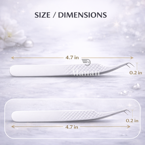 Pince à épiler de précision en acier inoxydable à pointe lisse, outil professionnel pour isolation de volume des cils - Product Image 4