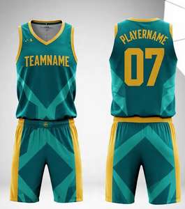 Maillot de basket-ball pour hommes personnalisé par sublimation, conception OEM, séchage rapide, respirant, 100% polyester, uniforme de basket-ball universitaire, logo d'équipe - Product Image 6