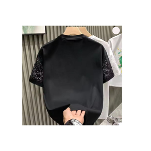 Camisetas con diamantes de imitación para hombre hechas en algodón 100%, camisetas con diamantes de imitación para hombre de alta calidad, camisetas con diamantes de imitación para hombre - Product Image 3