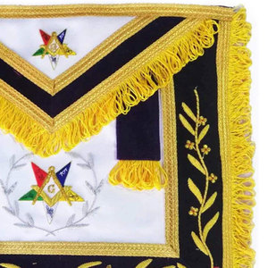 Tabliers maçonniques Regalia MARÉCHAL AVEC collier en chaîne VELOURS VIOLET FAIT MAIN HSE - Product Image 5