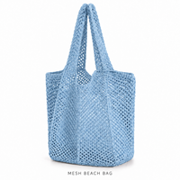 Sac de plage en filet à ouverture large avec faible MOQ pour les distributeurs, personnalisable avec logo pour les acheteurs mondiaux