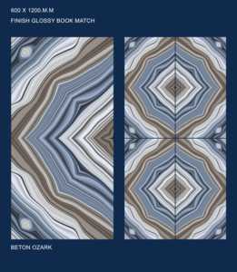 Carreaux de porcelaine de luxe grand format série Bookmatch 600X1200MM Élégant sol mural inspiré du marbre Designs chambres haut de gamme - Product Image 3