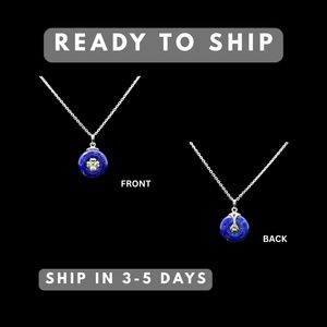 Colgante Simbólico de Trébol de Cuatro Hojas en Plata 925 |   Calcedonia Natural y Tsavorita |   Joyería Personalizada OEM |   Cantidad mínima de pedido: 1 pieza - Product Image 3