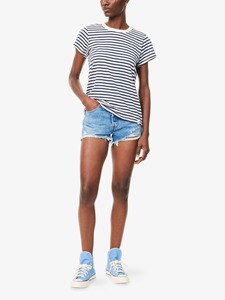 Pantalones cortos de mezclilla Boyfriend para mujer a la moda, pantalones vaqueros cortos de verano elegantes de cintura media, diseño desgastado, ajuste Regular, comodidad Premium - Product Image 6