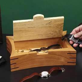 Boîte à souvenirs en bois de noyer noir de luxe petite boîte cadeau carrée de luxe boîte à trésor en bois avec serrure - Product Image 2