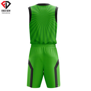 Aqua-White – vêtements de sport réversibles à col rond, ensembles d'uniformes de basket-ball imprimés par Sublimation 100% Polyester pour hommes - Product Image 6