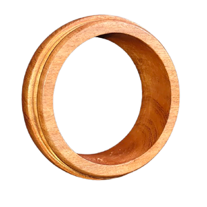 Brazalete Circular de Madera Natural Sólida Hecho a Mano, con Acabado Pulido Liso – Joyería Minimalista Ecológica - Product Image 2