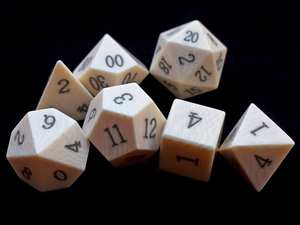 Ensemble de dés polyédriques en corne de buffle, écologiques, de haute qualité, personnalisés en gros, polis, motif imprimé, faits à la main - Product Image 4