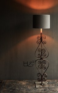 Turkish Vintage Iron Table Lamp Shade Handmade Old Iron Wood Art <b>Plant</b> Deco Electric for Office Bedside Decor India Wholesale - Product Image 6