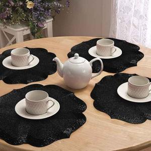 Mantel Individual de satén de Navidad hecho a mano con cuentas para decoración de mesa de comedor para uso doméstico o hotelero para bodas - Product Image 4