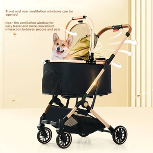 Passeggino Portatile per Animali Domestici, Rimorchio per Bicicletta per Cani e Gatti, Carrello Leggero Staccabile per Cani di Piccola Taglia, Viaggi all'Aperto - Product Image 3