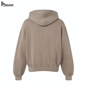เสื้อฮู้ดซิปพิมพ์ลาย ผ้าฝ้าย 100% ทรงโอเวอร์ไซส์ ผู้ชาย สไตล์ลำลอง เสื้อฮู้ดซิปแบบเรียบง่าย สตรีทแวร์ เสื้อฮู้ดซิปอุ่นๆ - Product Image 5