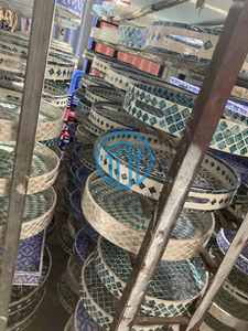 ชุดถาดเสิร์ฟทรงกลมสีน้ำเงินทันสมัย ประดับมุก งานฝีมือเคลือบเงา ของตกแต่งบ้านสุดหรู ผลิตในเวียดนาม - Product Image 4