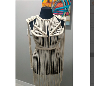 Robe de plage d'été, costume de festival - Vêtements - Bohème, robe de plage en macramé pour femme - Product Image 1