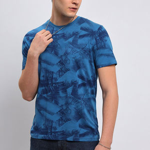Camiseta de cuello redondo para hombre, diseño clásico sólido, ajuste cómodo, camiseta para hombre, ropa informal, camiseta de tela de algodón para hombre, venta al por mayor - Product Image 2