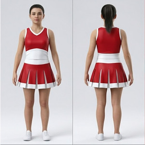 Ensembles d'entraînement personnalisés pour équipes de cheerleading adultes, impression par sublimation, spandex/polyester, uniformes de cheerleading sans couture - Product Image 1