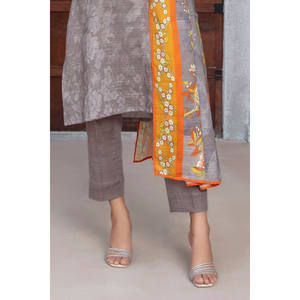 ชุดเดรสปากีสถานแบบ 3 ชิ้น รุ่น WNS-52041 ผ้าฝ้ายพิมพ์ลาย Khaddar สำหรับเทศกาล พร้อมผ้าคลุมไหล่ Dupatta ชุดสำหรับงานเฉลิมฉลองแบบอินเดีย - Product Image 5