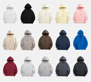 Custom Men's 100% Cotton Pullover <b>Hoodie</b> Vintage Style <b>Black</b> Streetwear Heavyweight Plain Blanks Oversized Hooded Collar - Product Image 1