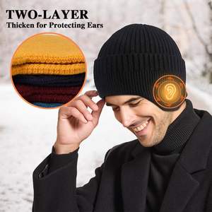 Wholesale Winter Beanies with Ear Flaps for <b>Men</b> Women, Warm Knit Earflaps <b>Cap</b> Thick Hats - Product Image 3