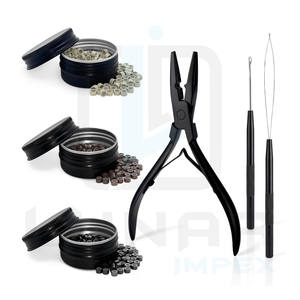 Ofrecemos herramientas de extensión de cabello personalizadas con accesorios en color negro mate con etiquetado de marca - Product Image 5