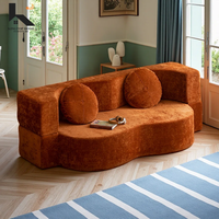 Komprimierte Sofas Vakuumverpackung Komprimiertes Sofaset Knitterfreier Stoff Quadratisches Schlafsofa für Wohnzimmernutzung