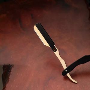 Rasoir manuel professionnel bord droit en acier inoxydable tranchant rasoir de barbier pliant rasage tondeuse à barbe Cutter - Product Image 1