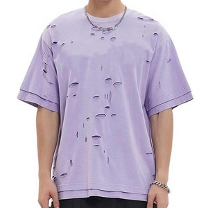เสื้อยืดผู้ชายสไตล์วินเทจ ทรงโอเวอร์ไซส์ แขนสั้น คอกลม ดีไซน์เรียบง่าย สไตล์สตรีทแฟชั่น ลุคซักยืด - Product Image 1