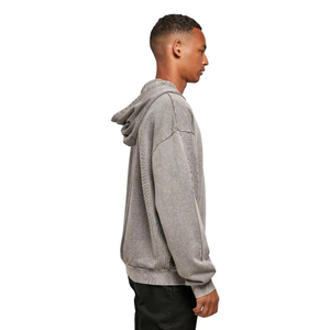 2024 Venta al por mayor Unisex lavado en blanco Sudadera con capucha personalizada para hombres sin cuerda Vintage ácido lavado Sudadera con capucha - Product Image 3