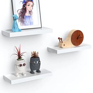 Étagères murales flottantes en bois classique noir étagère de rangement murale pour la maison hôtels salon cuisine décor fabriqué en inde 2023 - Product Image 5