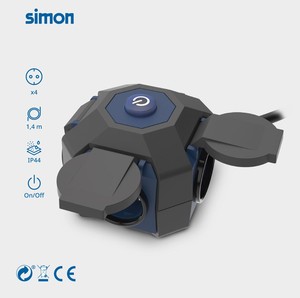 Base cubica 4T con coperchio Expert IP44 16A 1,4m (Simon PL428201) - Product Image 2
