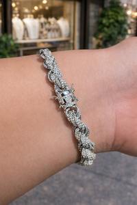 Bracelet chaîne en moissanite, collier en argent sterling, bijoux de luxe à maillons glacés, cadeau pour lui ou pour elle, à porter au quotidien, bijoux hip-hop - Product Image 6