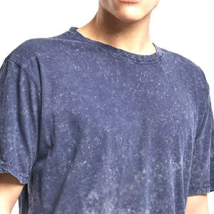 Camiseta lavada con ácido transpirable 2025 para hombre, logotipo personalizado y Color, Camiseta con cuello redondo de lavado ácido de algodón 100% para camisetas de hombre - Product Image 6